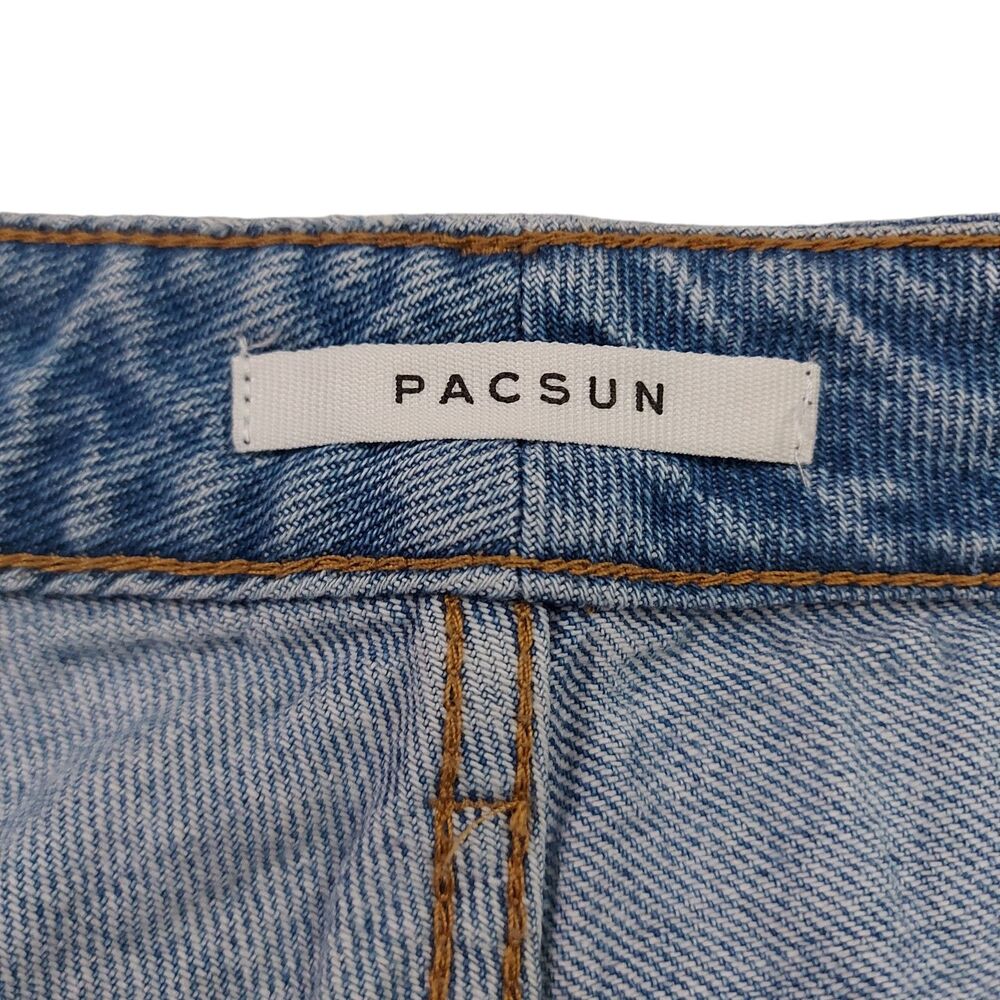 Pacsun Mom Jean Womens 26 Blue Medium Wash Denim Tapered Casual High Rise Cotton - Picture 8 of 10